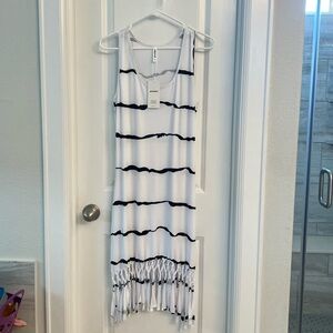 White and Black Striped Swim Cover from Amazon